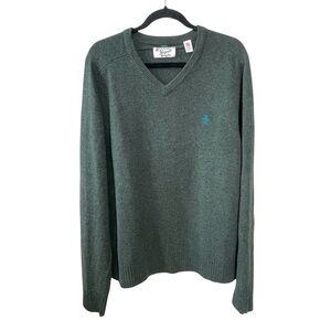 AN ORIGINAL PENGUIN by MUNSINGWEAR Vintage Classic V-Neck Wool Sweater Green XXL